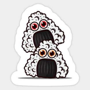 Cute Onigiri Illustration. Sticker